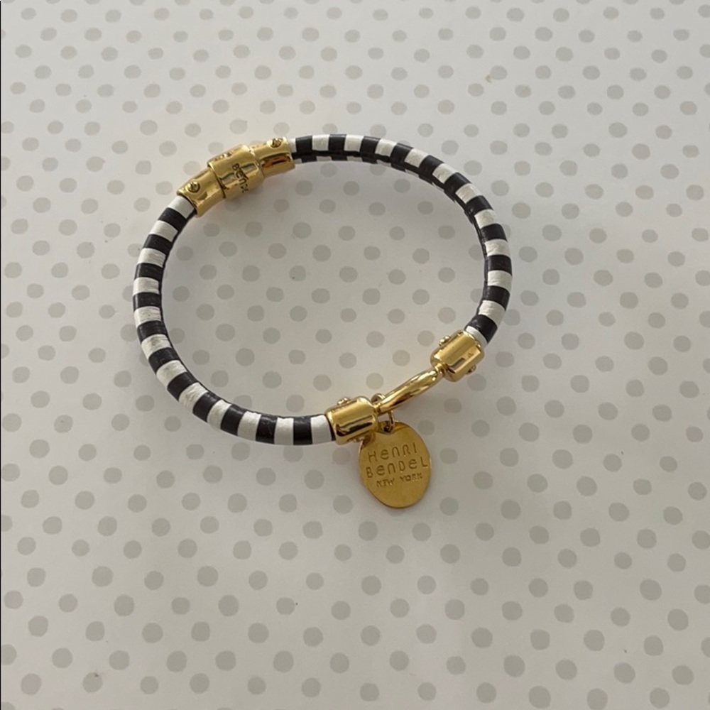 Henri Bendel Collection Striped Logo Bracelet